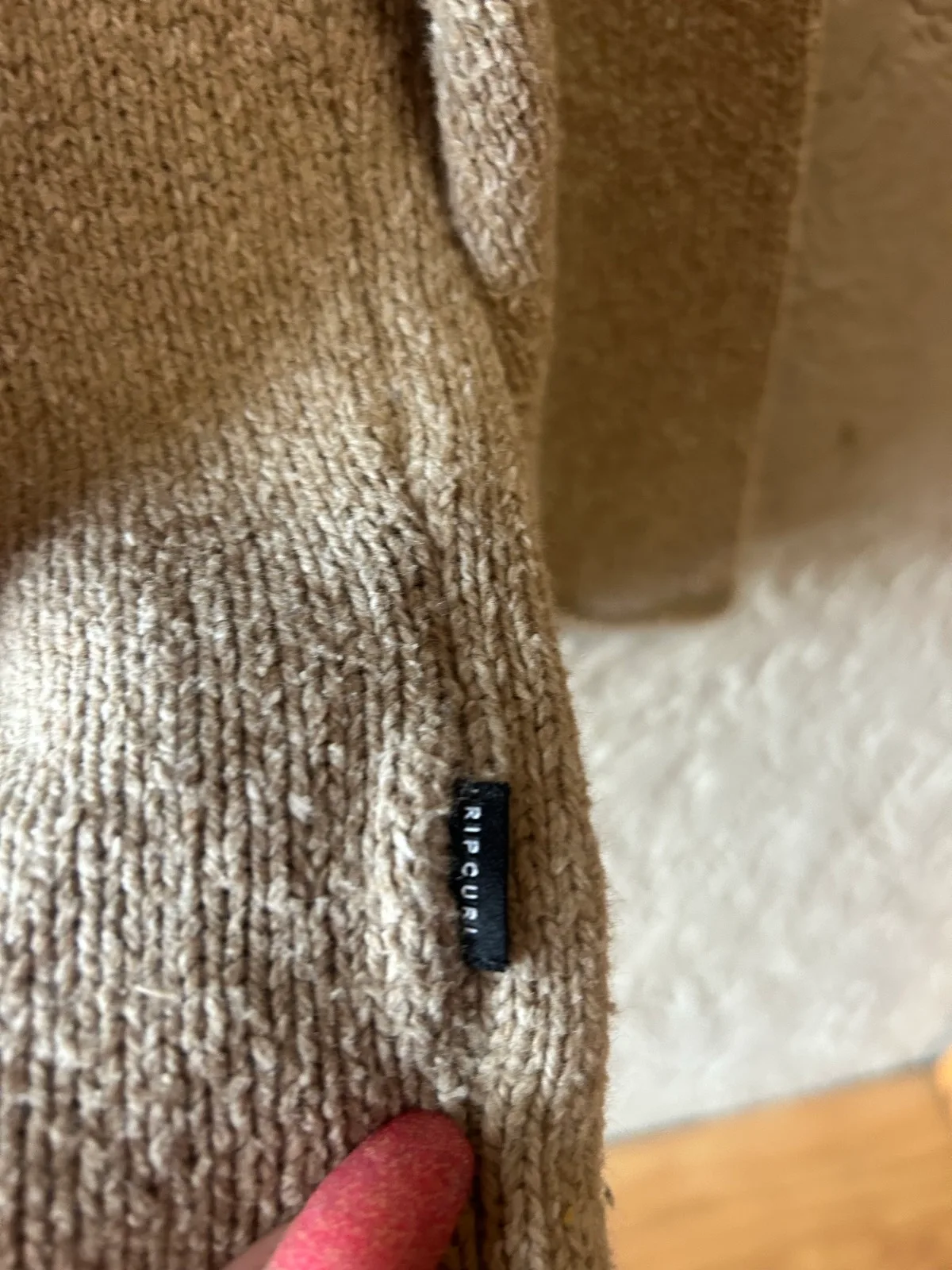 Men’s Ripcurl beige. Tee neck pullover – photo 4