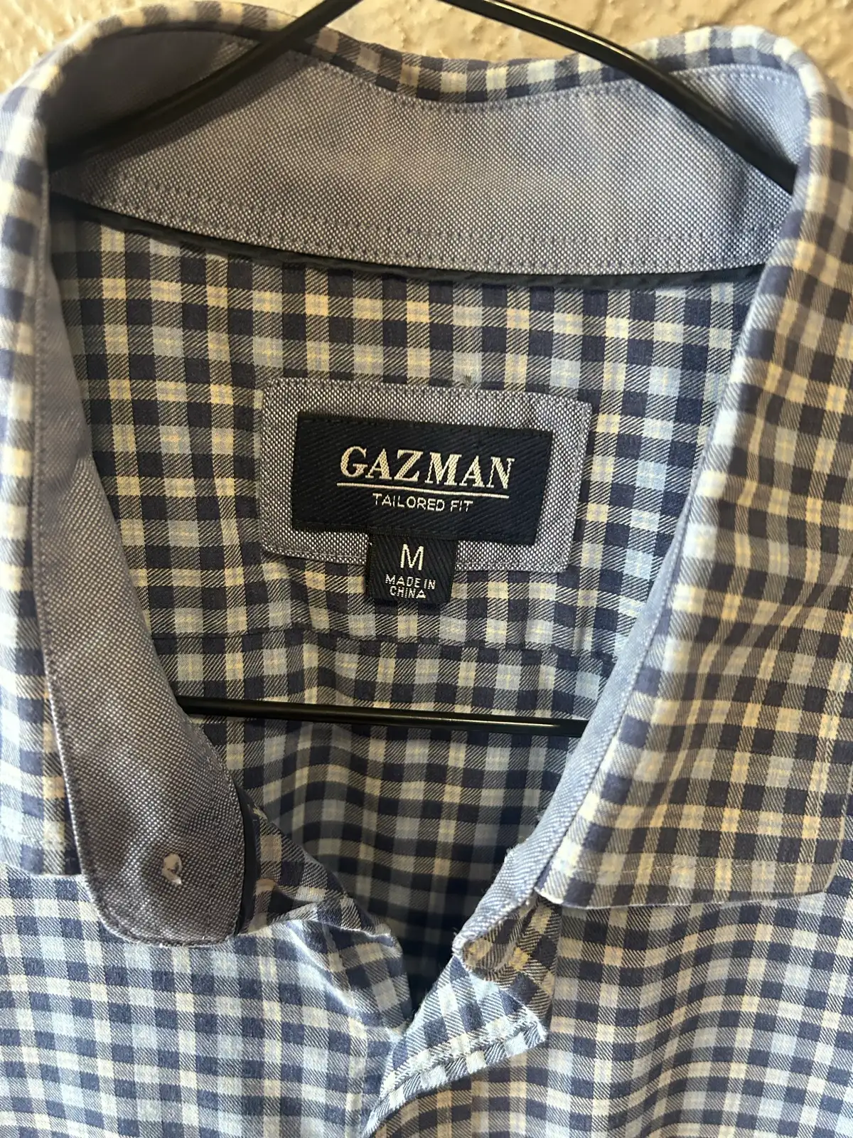 Men’s gazman checkered long sleeve shirt – photo 2