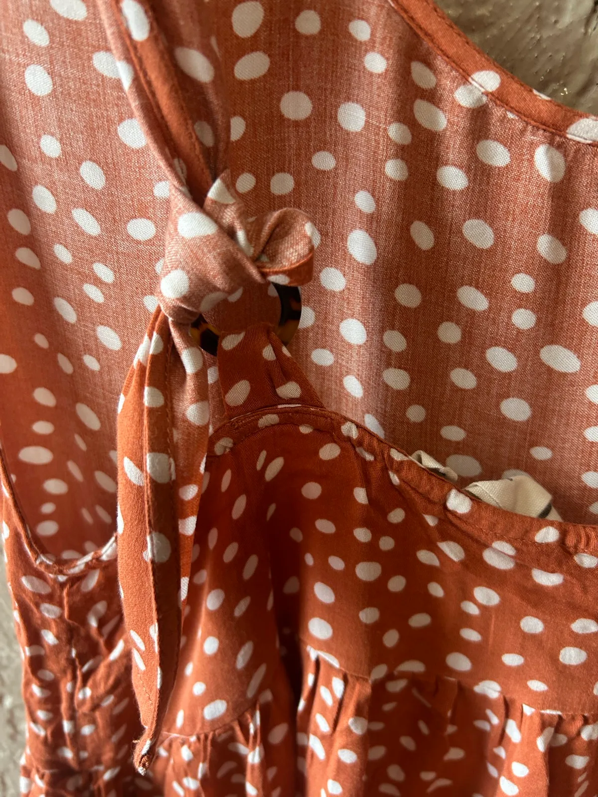 Ghanda rust/white polka dot playsuit – photo 3
