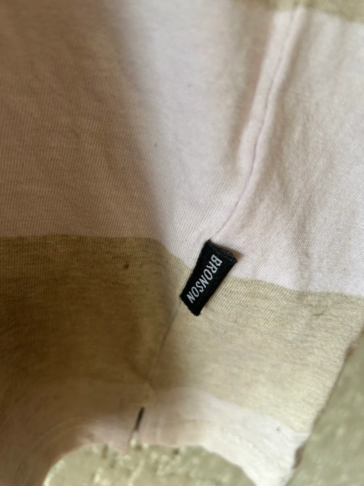 Bronson black/white/beige striped polo shirt – photo 3