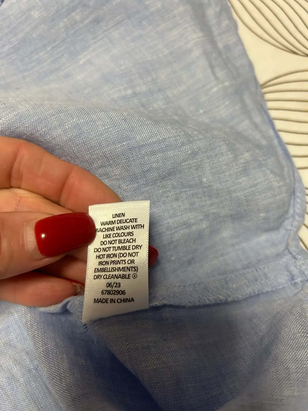 Target light blue linen collared top – photo 5