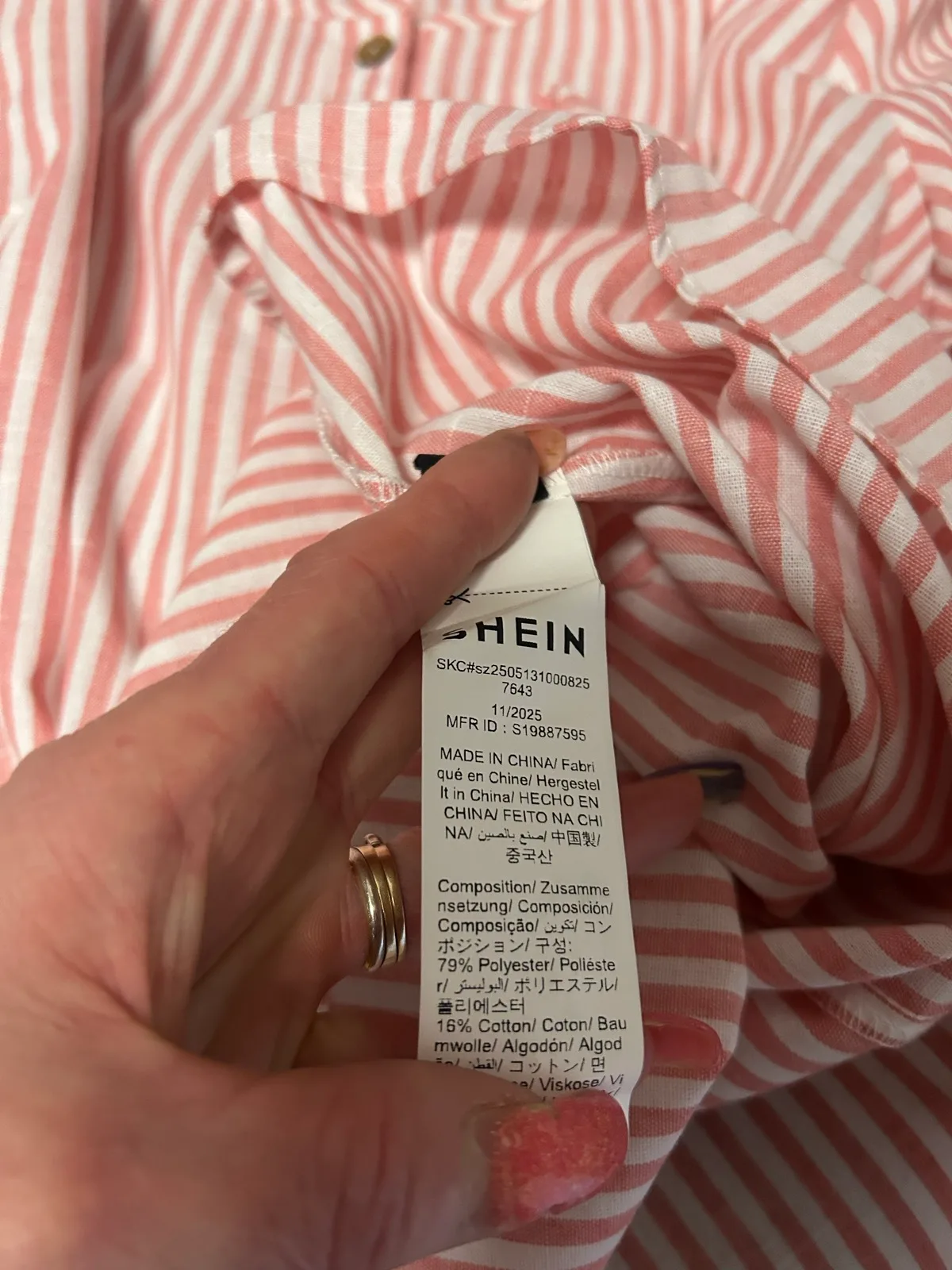 Shein pink/white striped blouse – photo 6