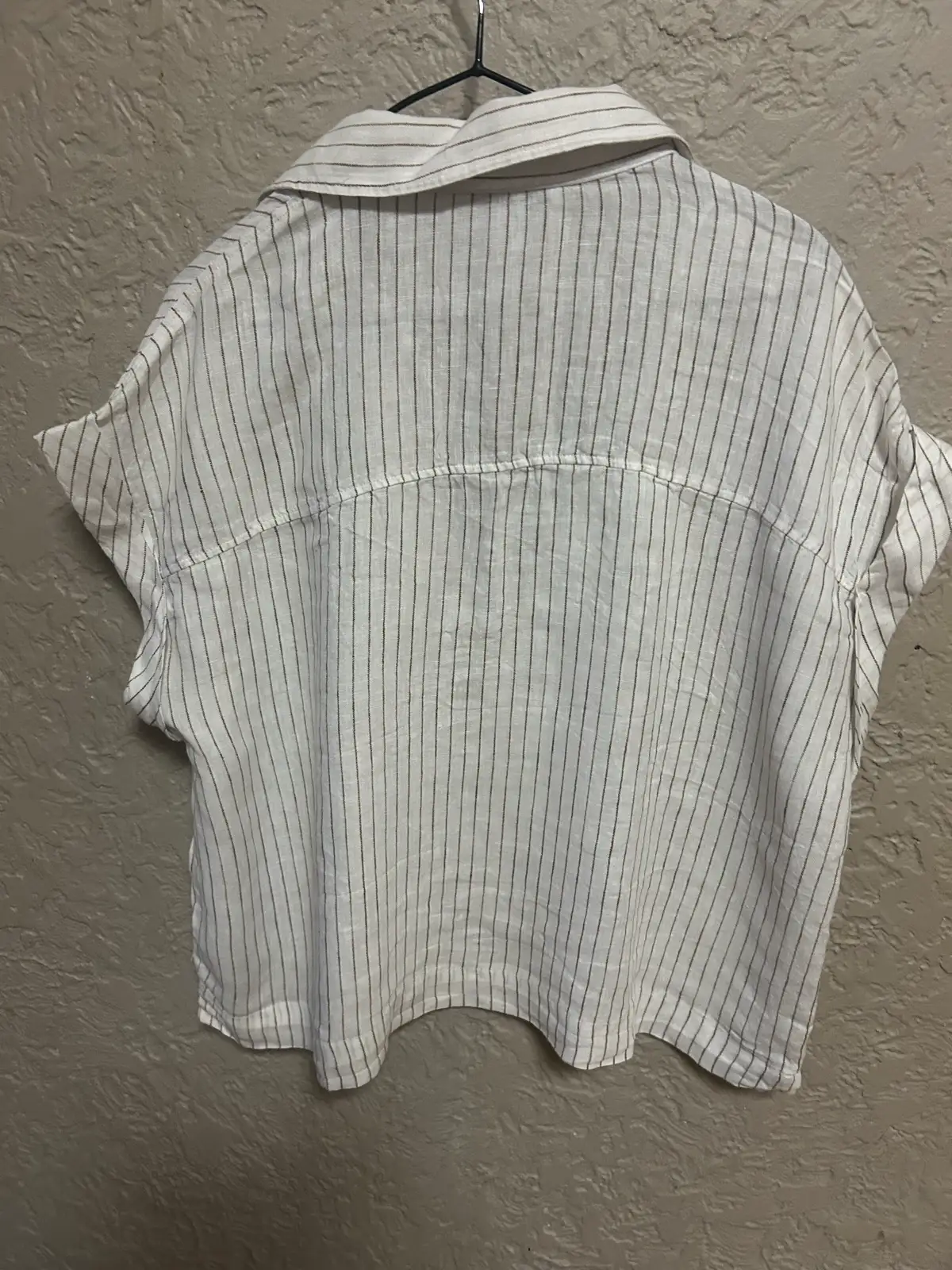 Target cream/brown striped blouse – photo 4