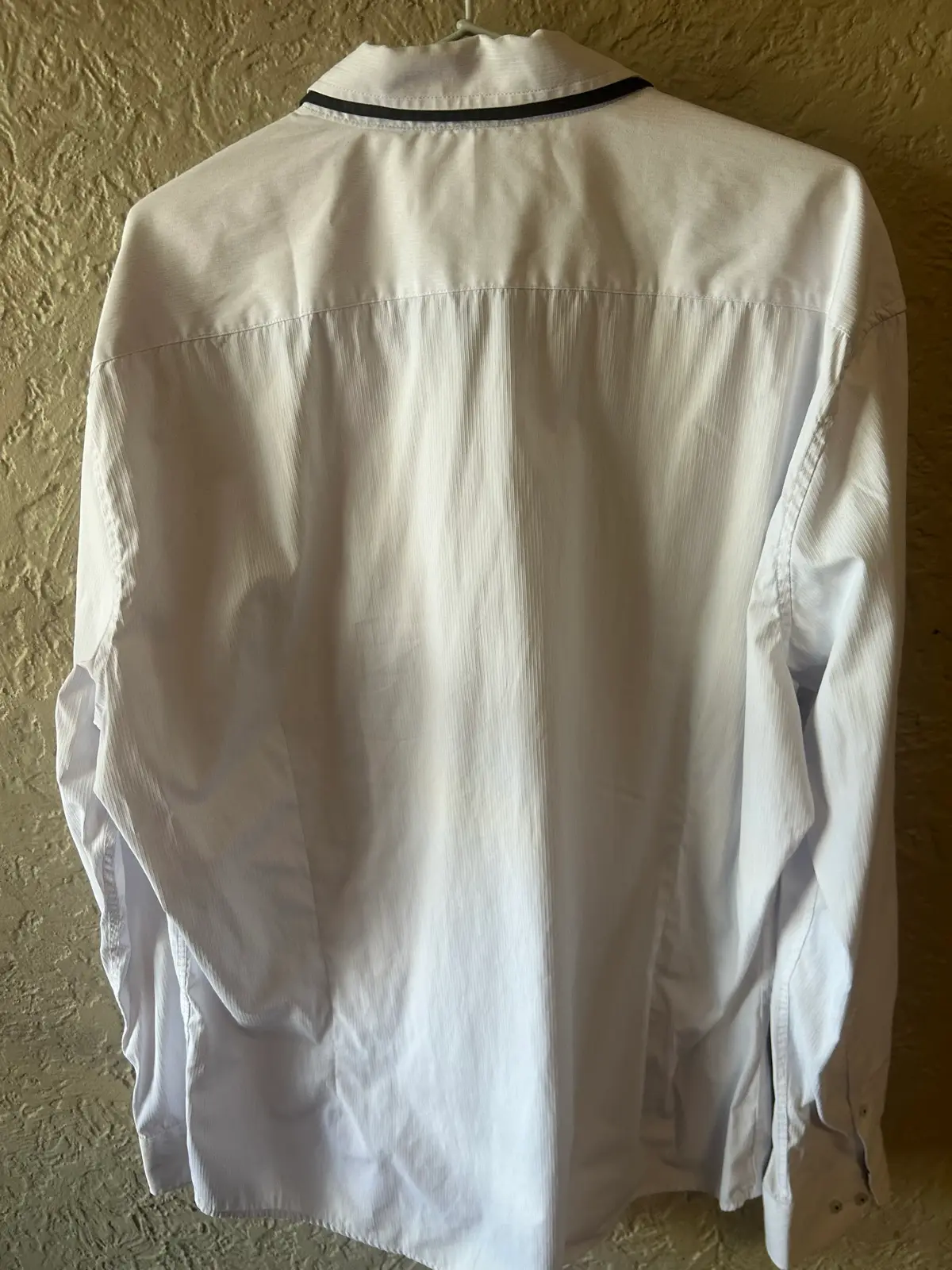 Connor white mens dress shirt with black trim – photo 6