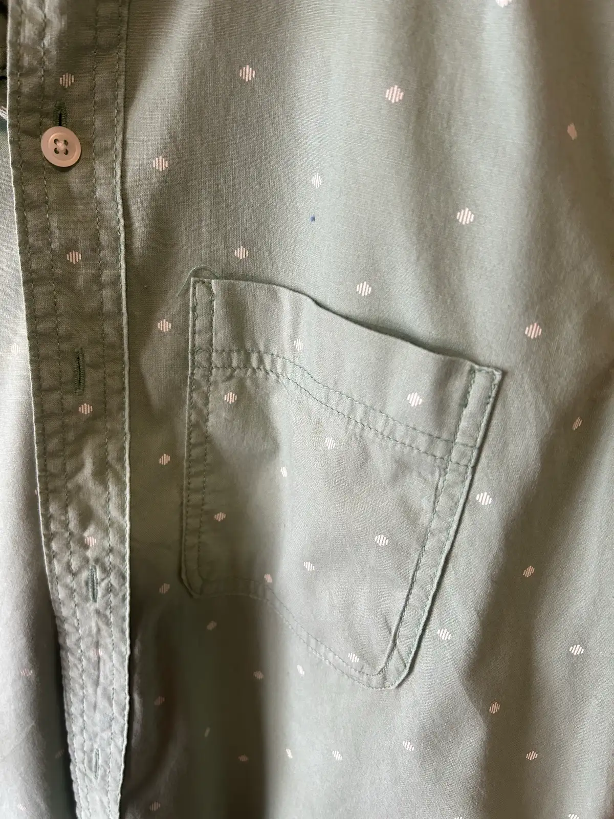 Men’s American eagle green dotted shirt – photo 2