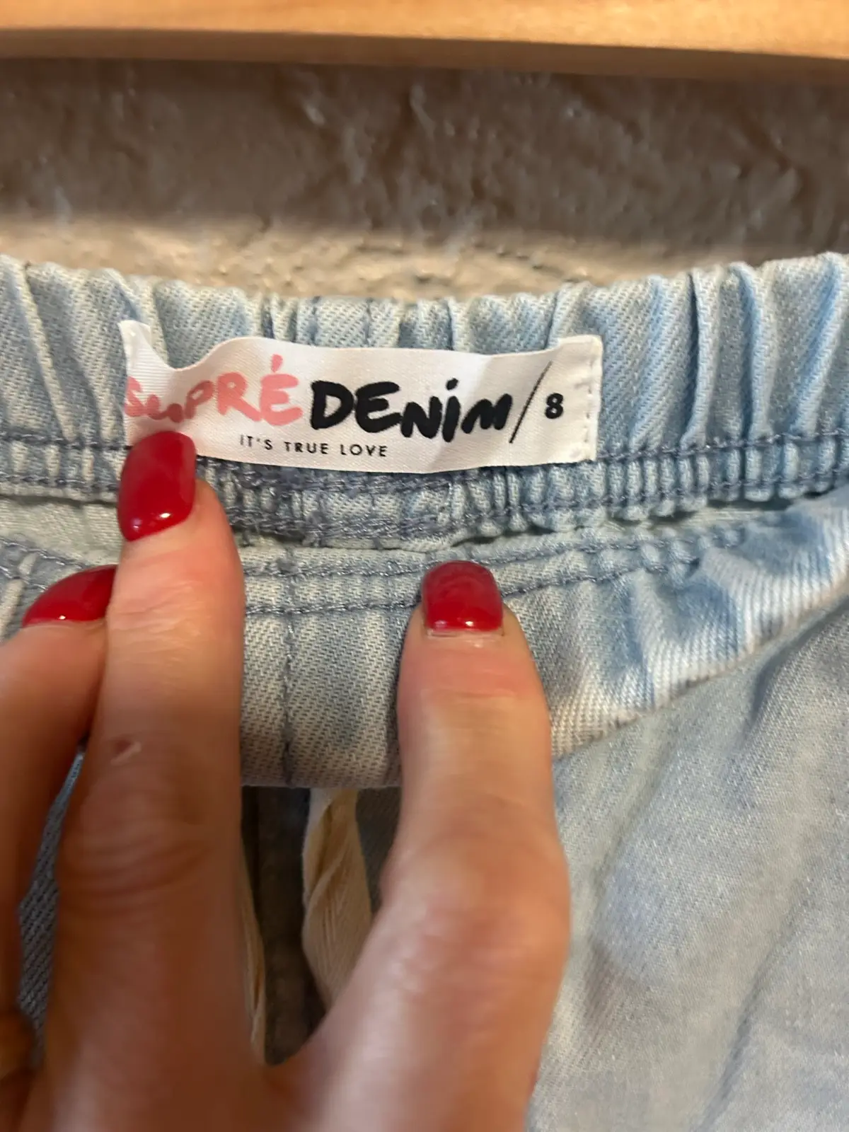 Supré distressed look light blue denim shorts – photo 4