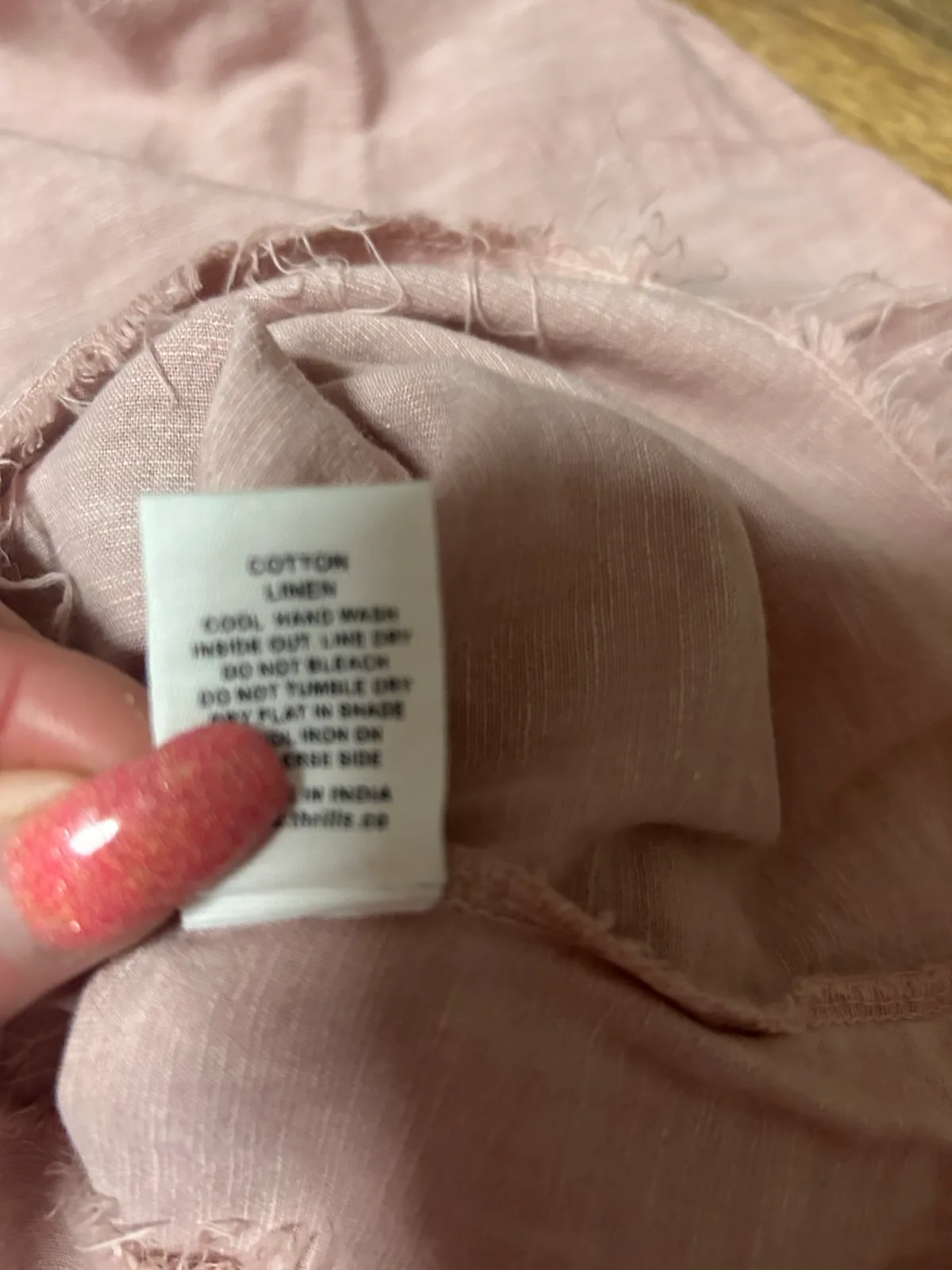 Thrills pink linen short playsuit – photo 7