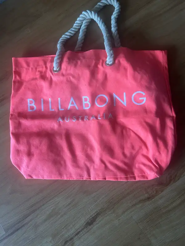 Billabong neon pink tote bag