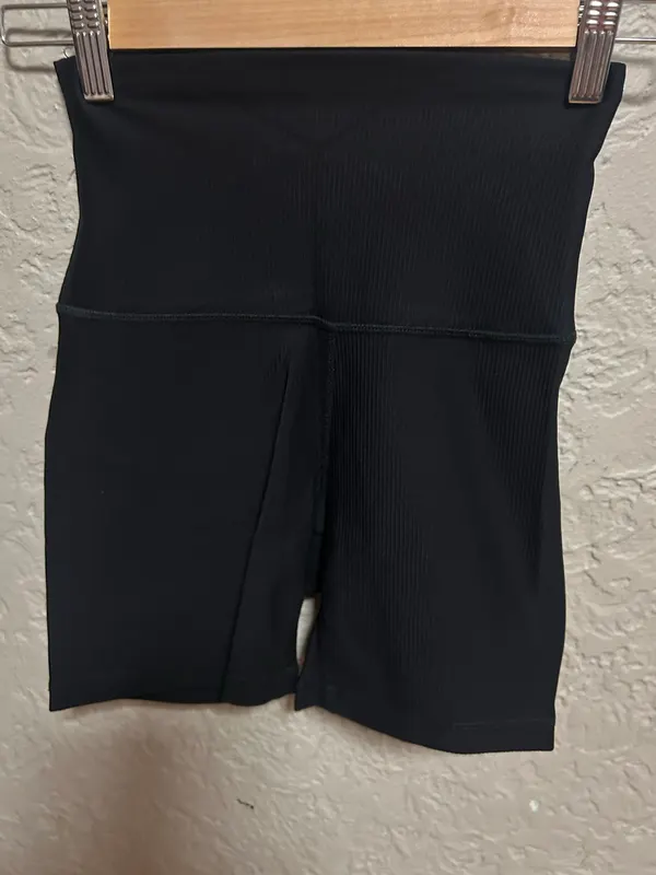 ELL and Voo black ribbed bike shorts