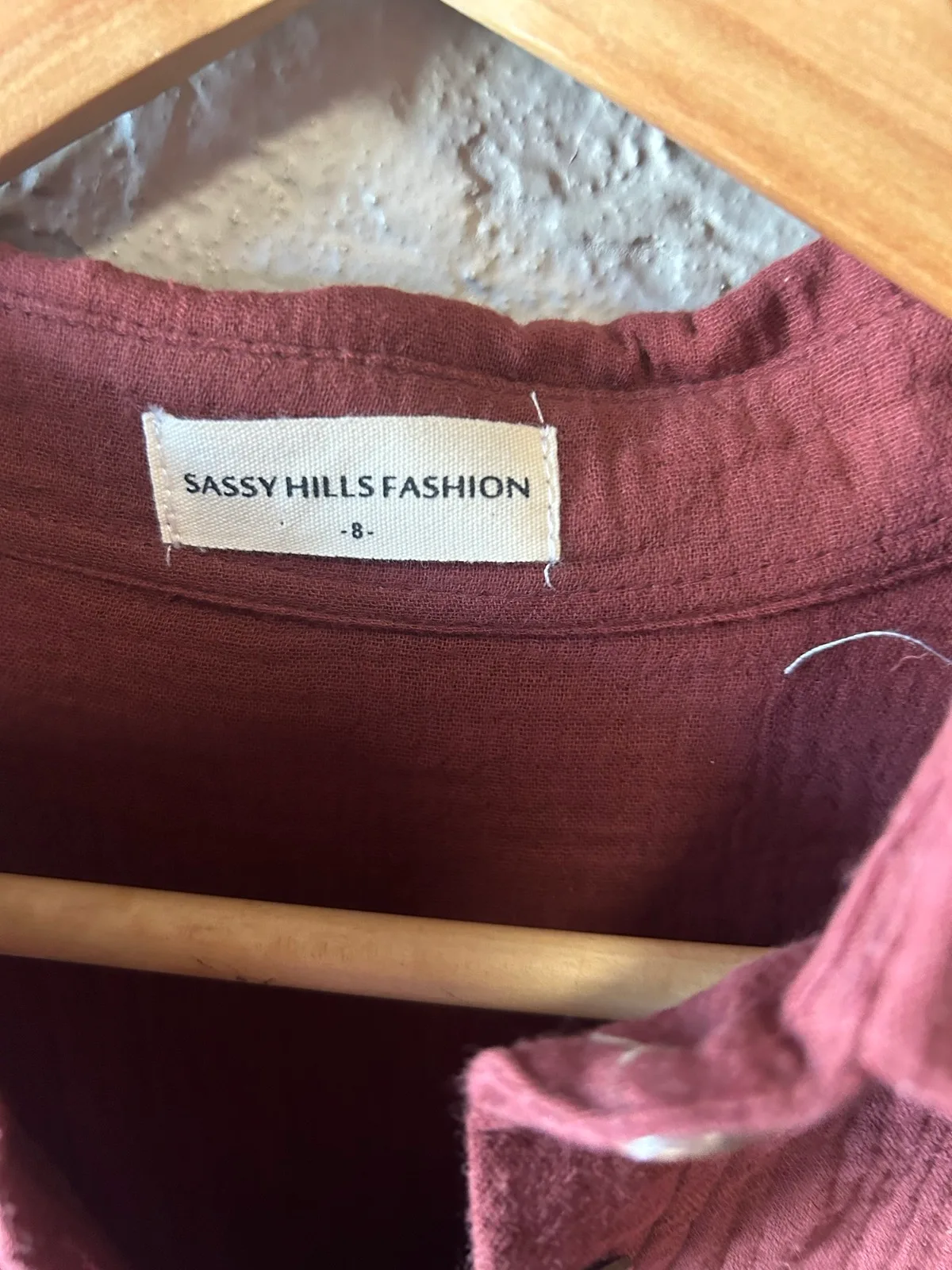 Sassy hill fashion red/brown sleeveless shirt dress – photo 3