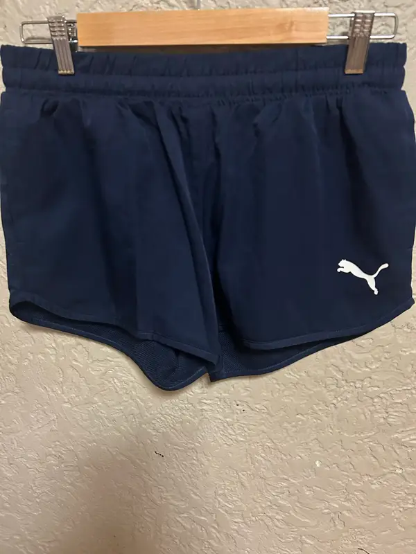 Puma blue polyester running shorts