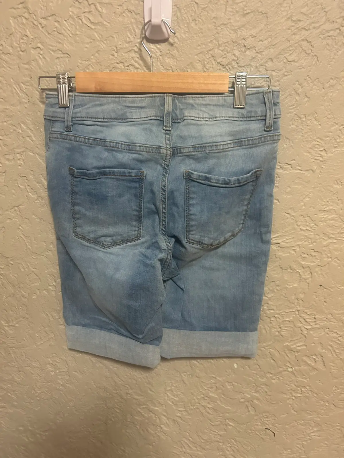 Target blue denim cuffed shorts – photo 3