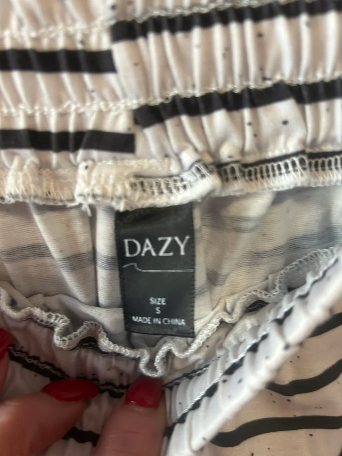 Dazy black/white striped shorts – photo 2