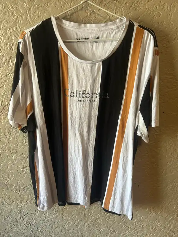 Connor men’s striped tee in size 3XL