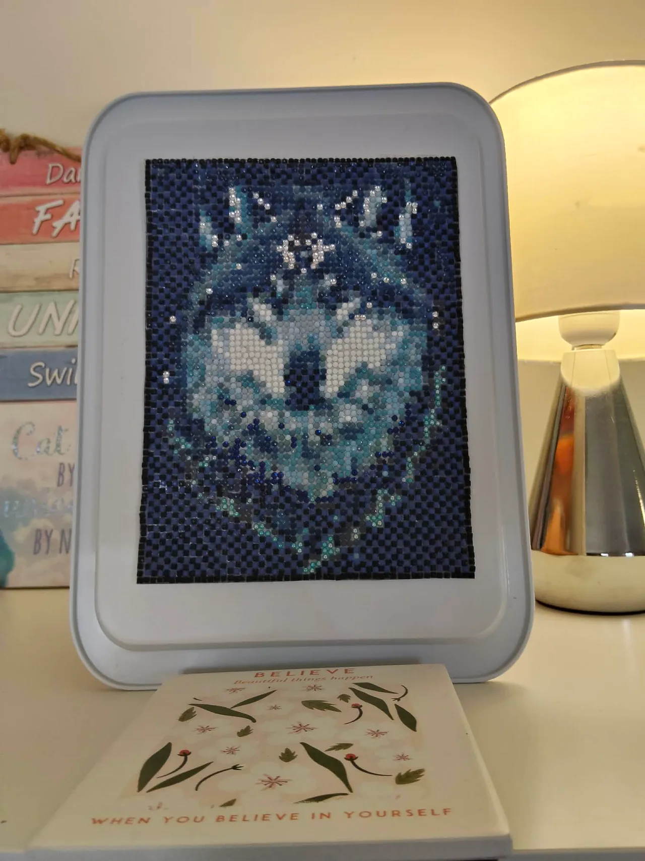Handmade Diamond Art – Cosmic Wolf (High Sparkle) – photo 3