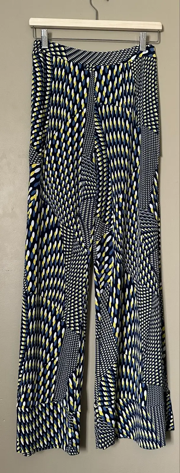 Label | Label Women’s Wide-Leg Dress Pants Size 10 Geometric Stretch – photo 2