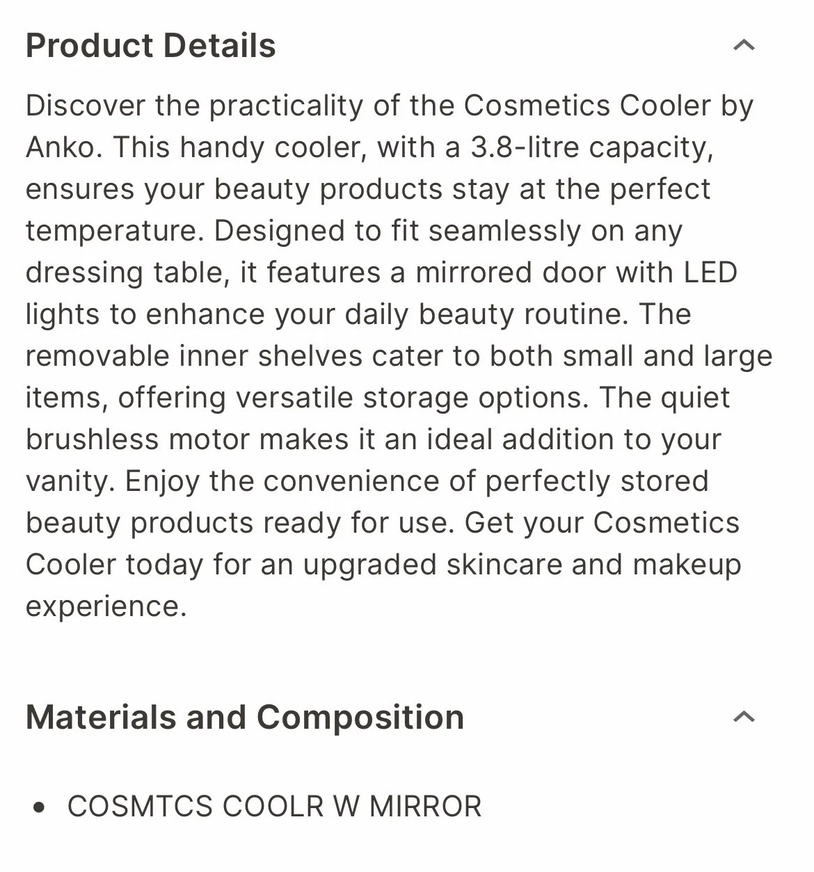 Makeup fridge with led light mirror — photo 8