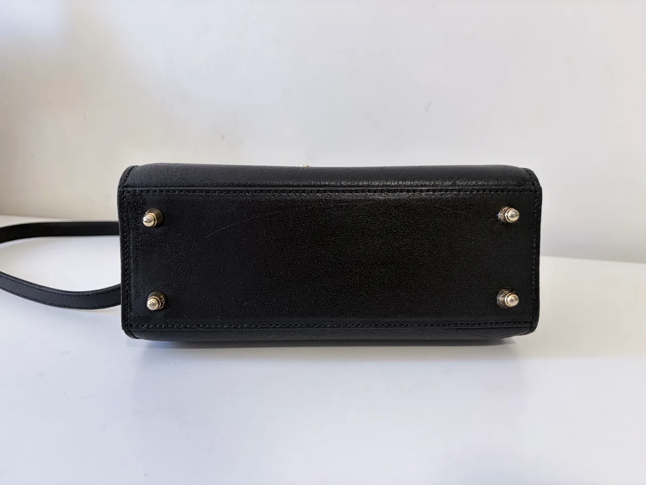 Fendi Vintage Selleria Structured Black Calfskin Top‑Handle Bag (1998–2003) – photo 8