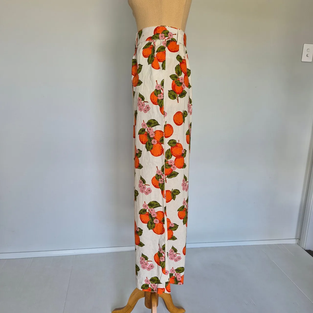 Princess Highway Multicolour Orange Blossom Linen Blend Wide Leg Pants Size 16 – photo 3