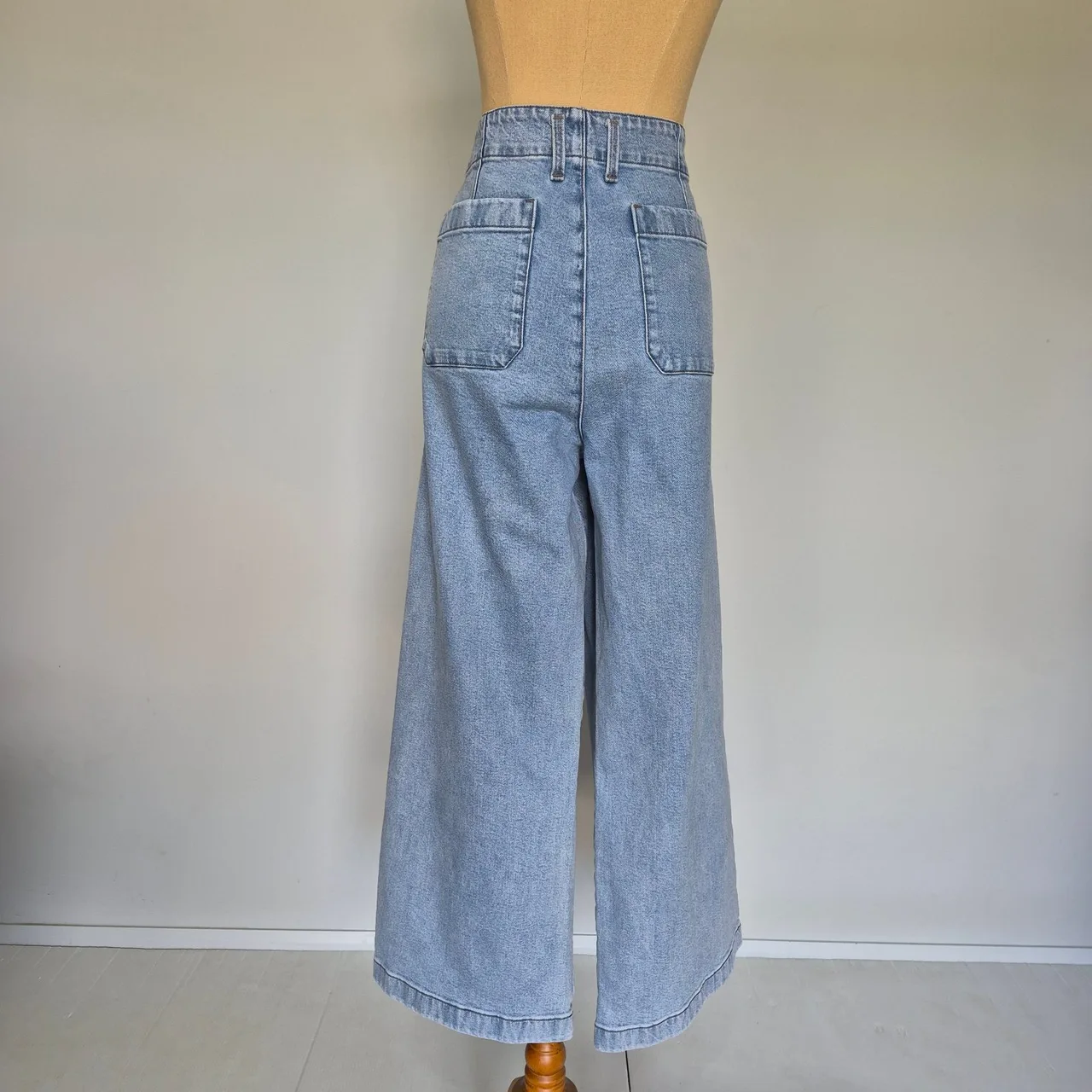 Country Road Light Blue Wash Denim High Rise Wide Leg Jeans Size 16 — photo 4