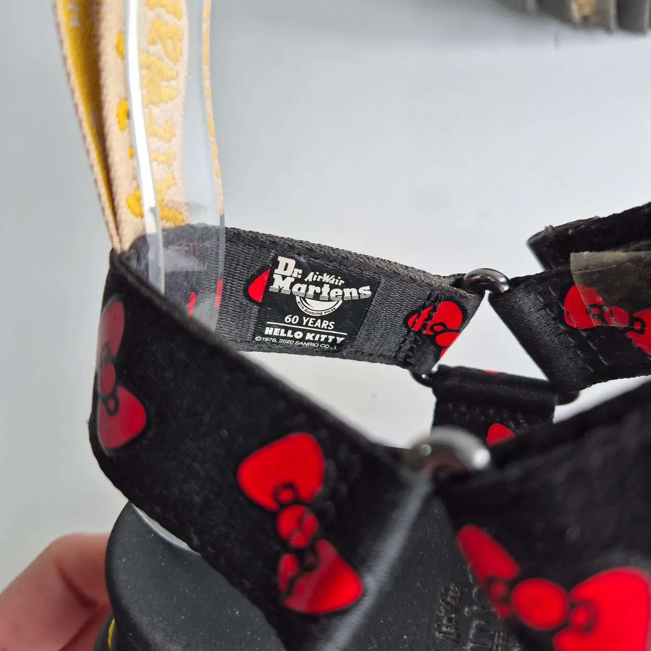 Hello Kitty x Doc Martens Limited Edition Black Vegan Platform Sandals Size 38 – photo 6