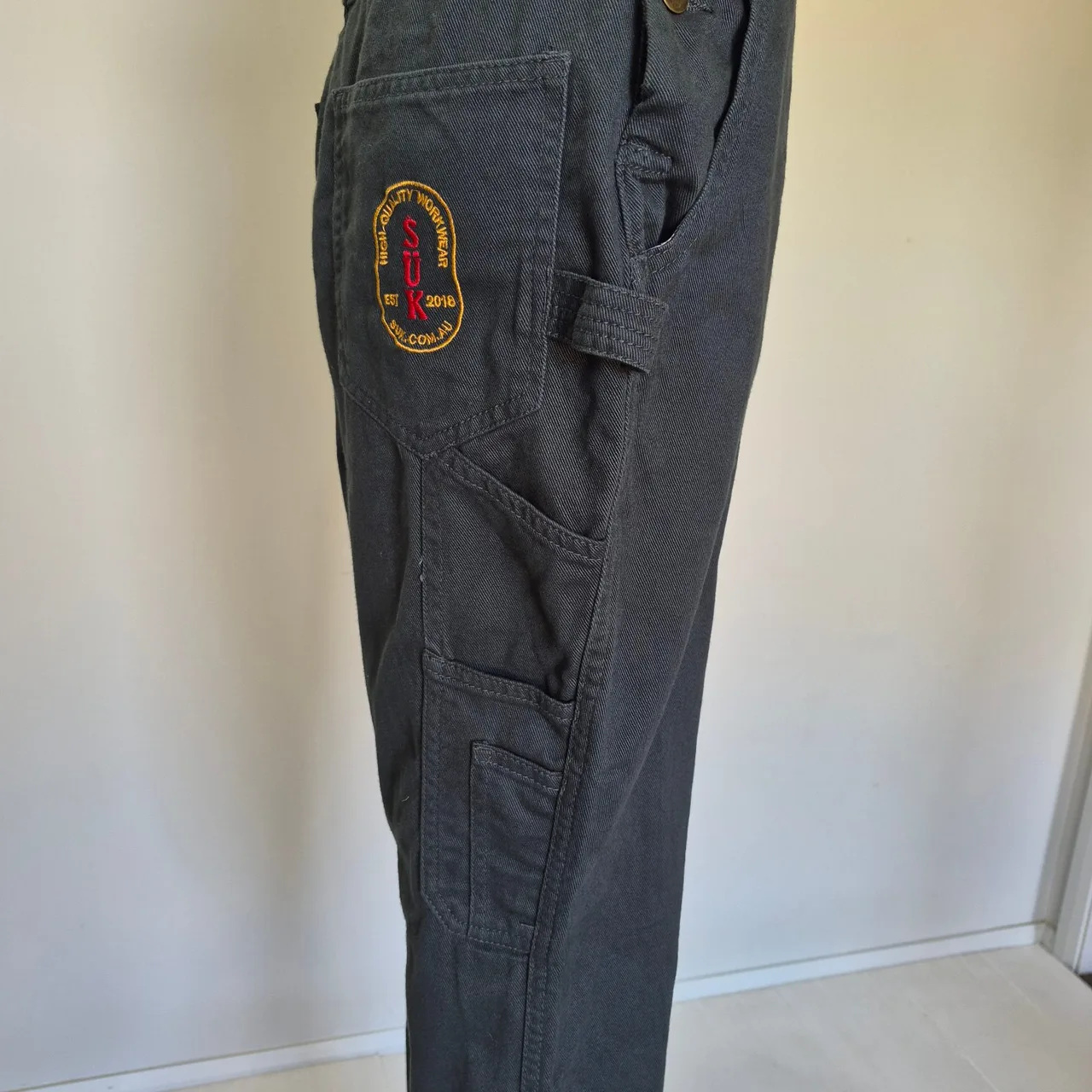 Suk Workwear 925 Worksuit Green Convertible Strap Long Body Overalls Size 10 – photo 8