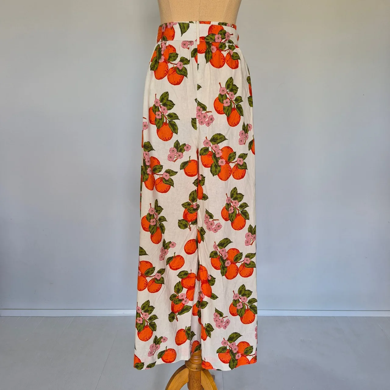 Princess Highway Multicolour Orange Blossom Linen Blend Wide Leg Pants Size 16 – photo 4