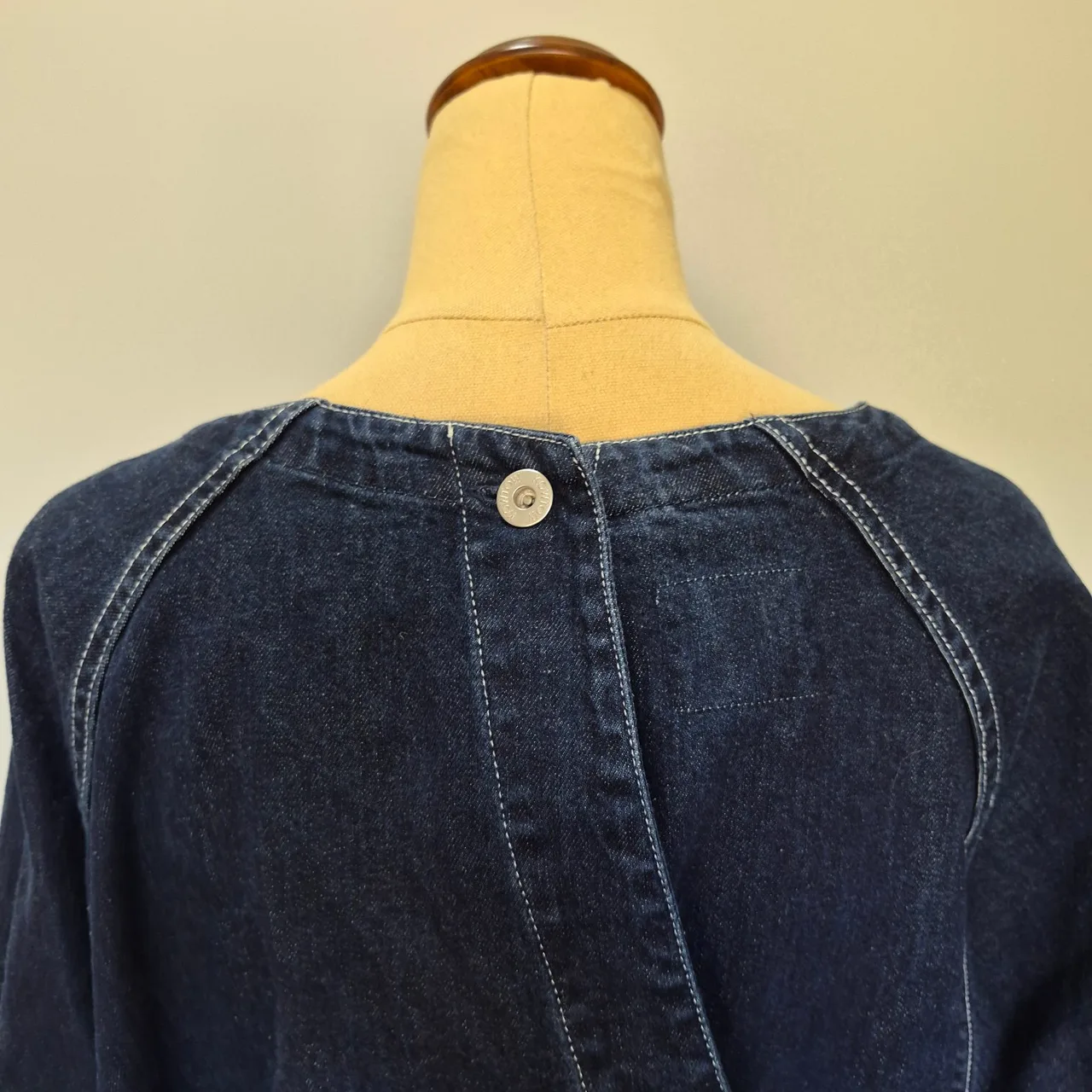 Kowtow Technique Dark Blue Denim Mini Dress with Belt Size L – photo 6