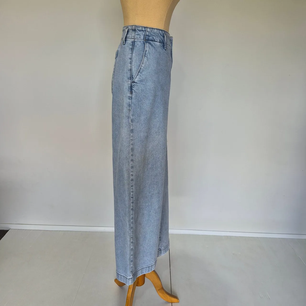 Country Road Light Blue Wash Denim High Rise Wide Leg Jeans Size 16 — photo 3