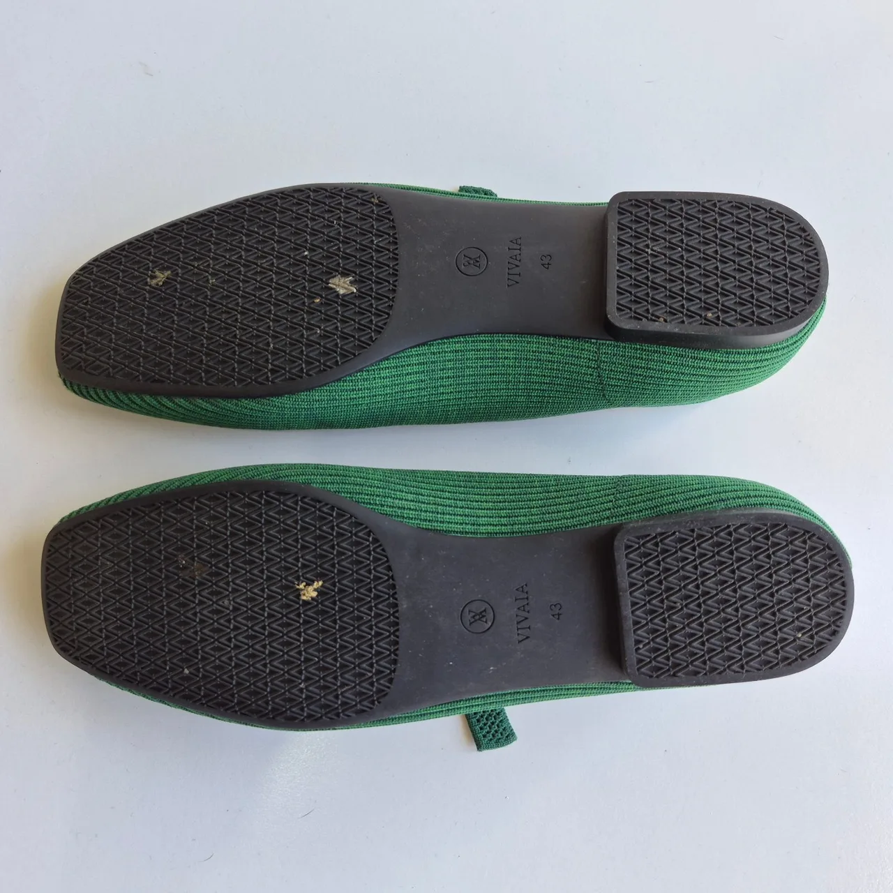 Vivaia Margot Green Knitted Square Toe Mary-Jane Flats Size 43 — photo 6