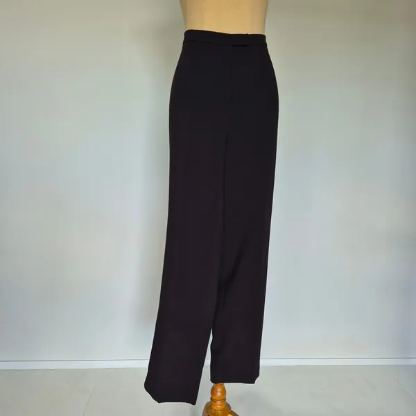 Anthea Crawford Black High Rise Tapered Corporate Dress Pants Plus Size 18