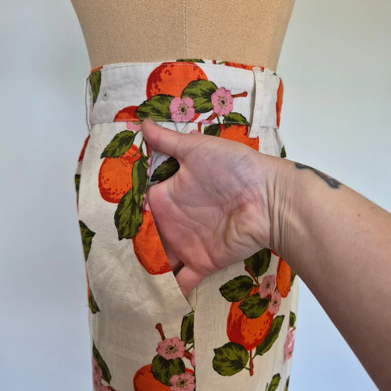 Princess Highway Multicolour Orange Blossom Linen Blend Wide Leg Pants Size 16 – photo 5