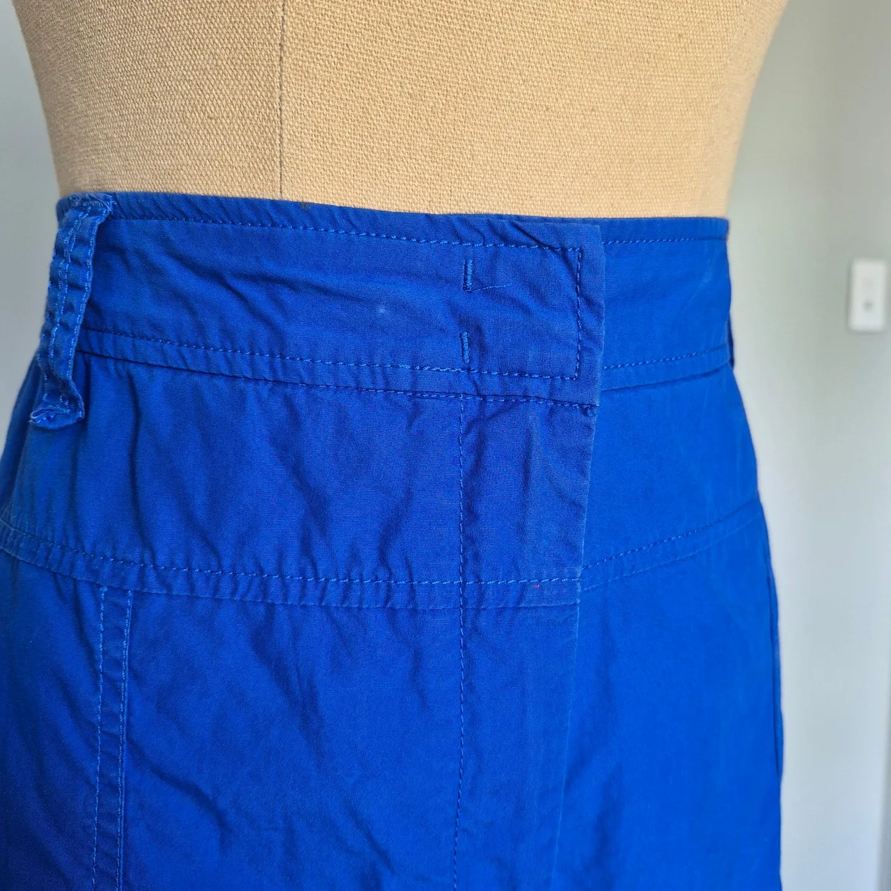 Witchery Blue Cotton High Rise Wide Leg Pants Size 12 — photo 5