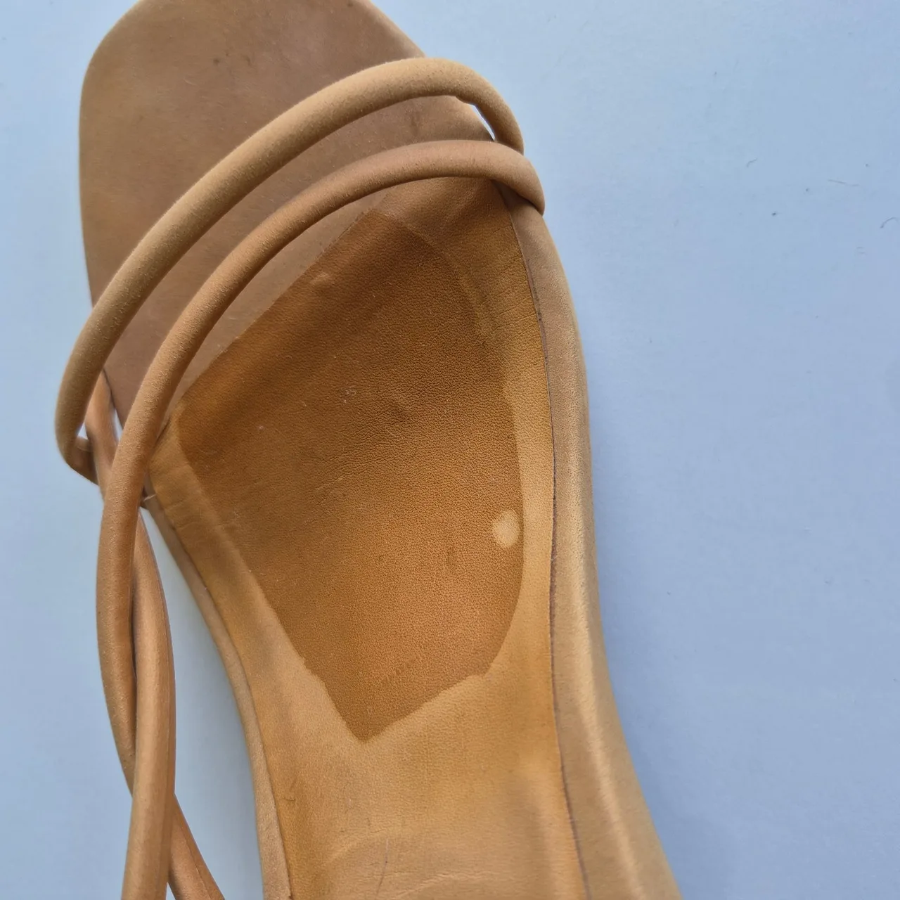 Bared Godwit Tan Brown Strappy Open Toe Block Heels Size 41 — photo 8