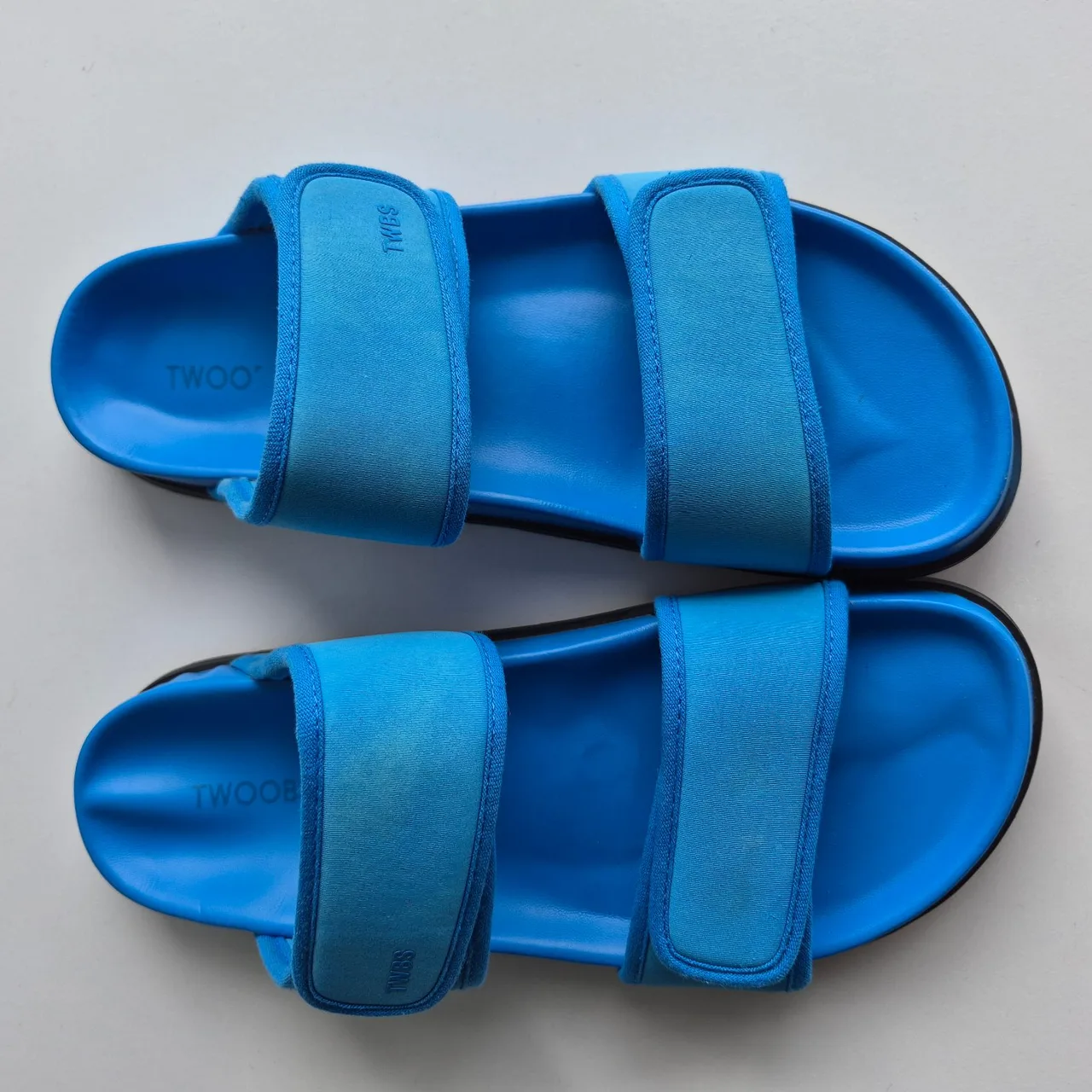 Twoobs Slidekick Blue Neoprene Adjustable Open Toe Slides Size 41 – photo 2