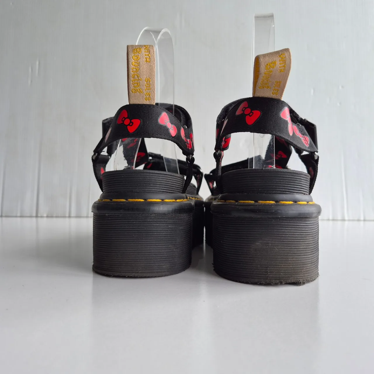 Hello Kitty x Doc Martens Limited Edition Black Vegan Platform Sandals Size 38 – photo 3