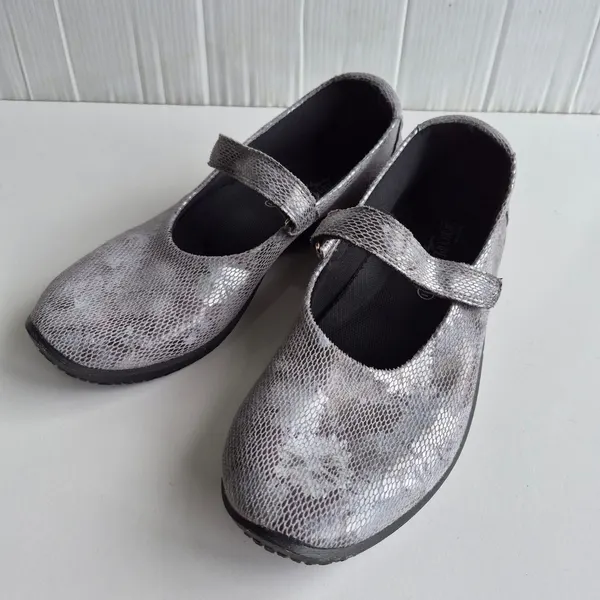 Arcopedico L45 Silver Floral Lytech Mary Jane Comfort Shoes Size 41