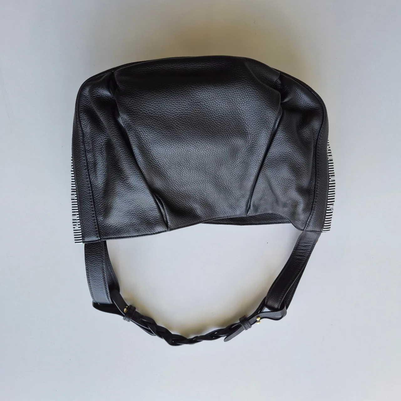 Aje Briar Medium Black Leather Logo Trim Satchel Shoulder Bag — photo 4