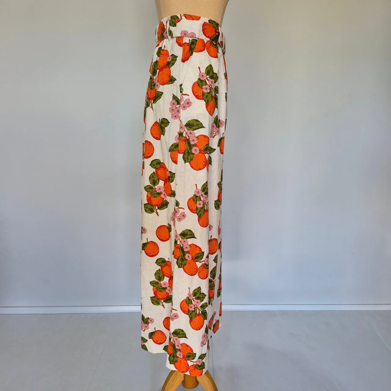Princess Highway Multicolour Orange Blossom Linen Blend Wide Leg Pants Size 16 – photo 2
