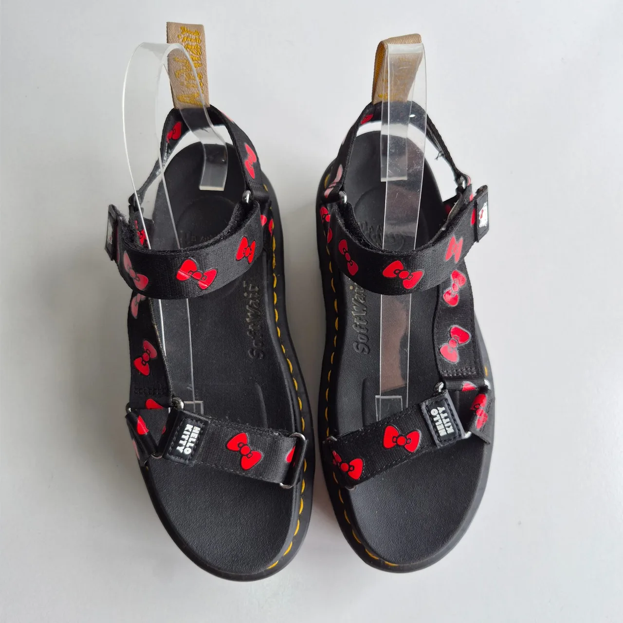 Hello Kitty x Doc Martens Limited Edition Black Vegan Platform Sandals Size 38 – photo 2