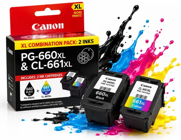 Genuine Canon 660XL 661XL Combo Pack - Brand New