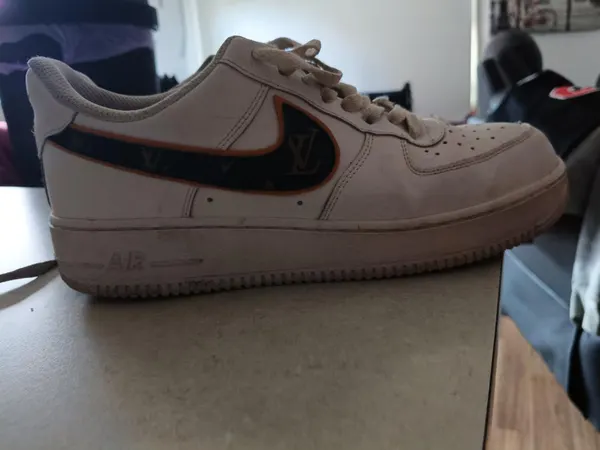 Nike air forces with LV swoosh