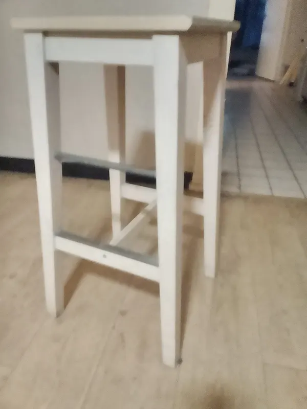 1.25 m unvarnished wooden kitchen bar stool