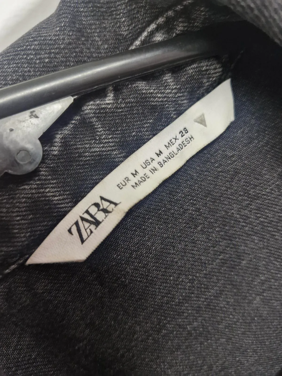 Zara Black Denim Shirt Dress — photo 3