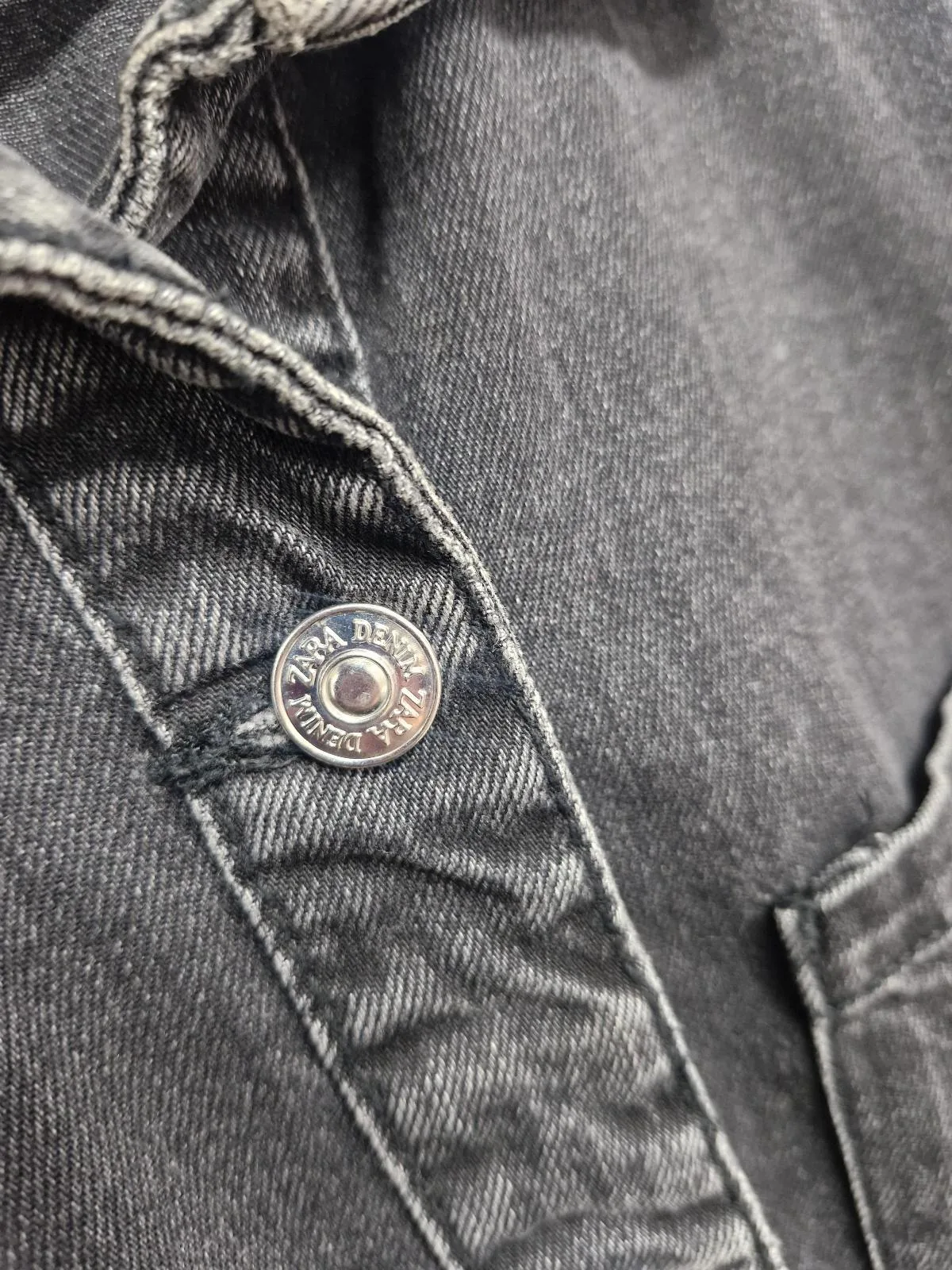 Zara Black Denim Shirt Dress — photo 4