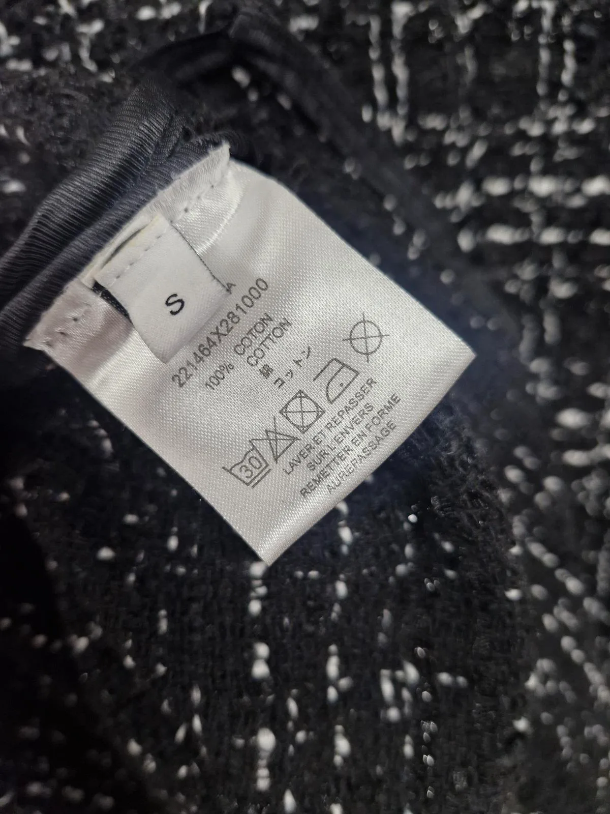 Charlie Luciano Milano Black and White Textured Tweed Shirt Jacket — photo 6
