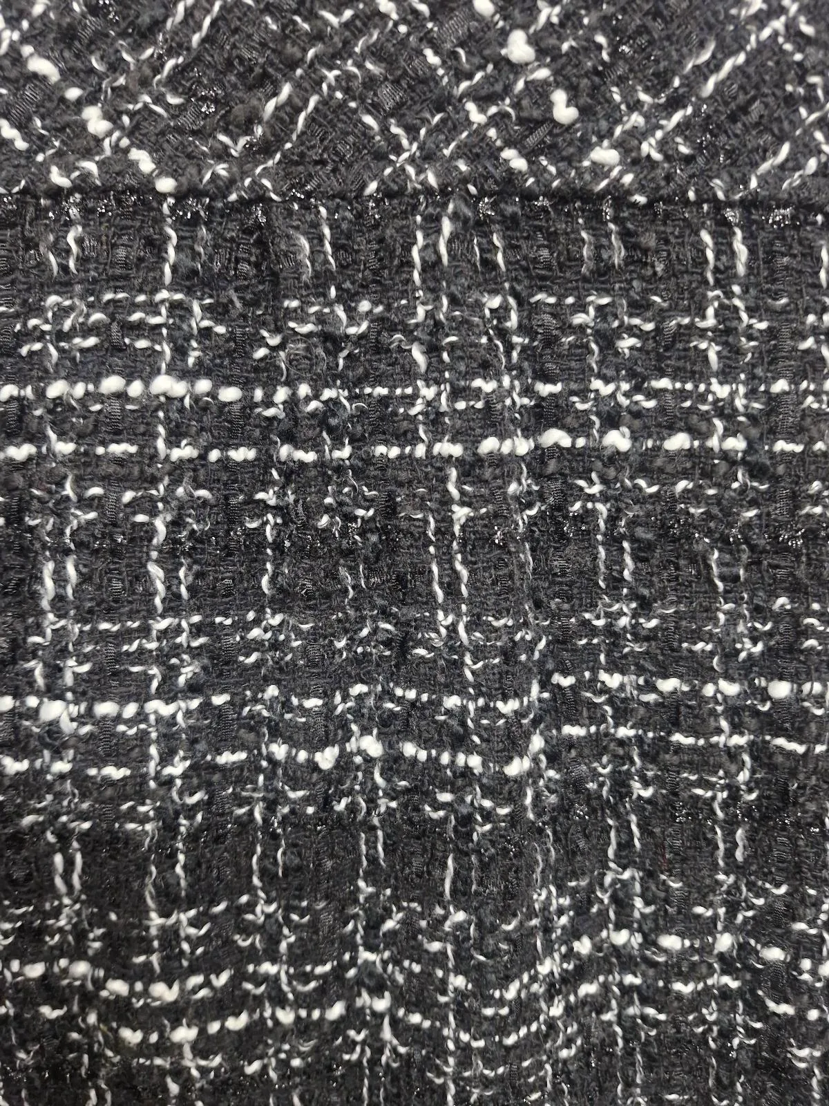 Charlie Luciano Milano Black and White Textured Tweed Shirt Jacket — photo 5