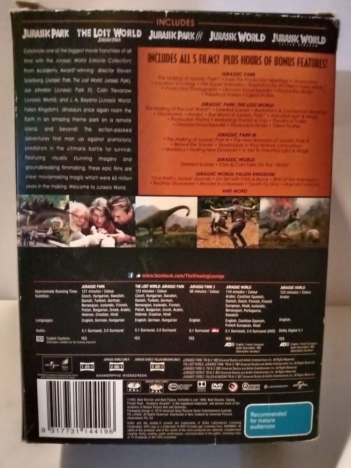 jurassic park dvd 5 movie collection – photo 2