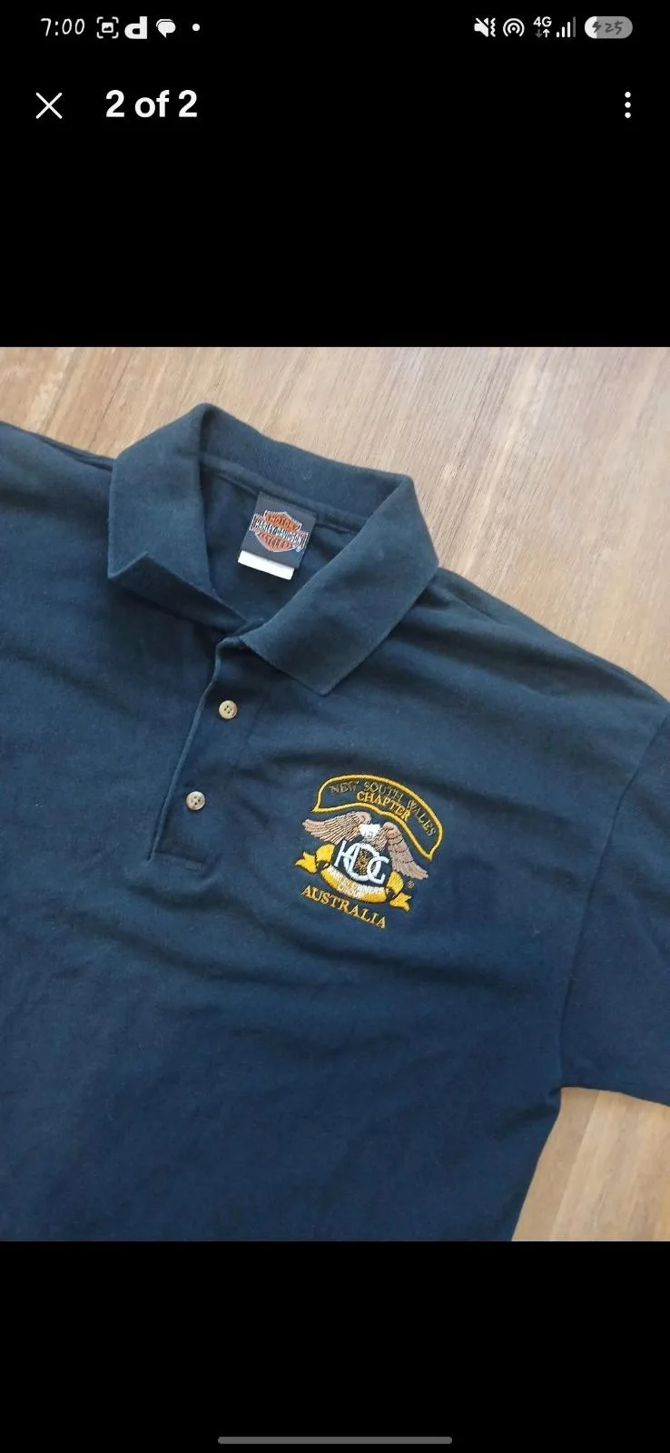 Vintage Harley-Davidson H.O.G. New South Wales Australia Polo Shirt — photo 3