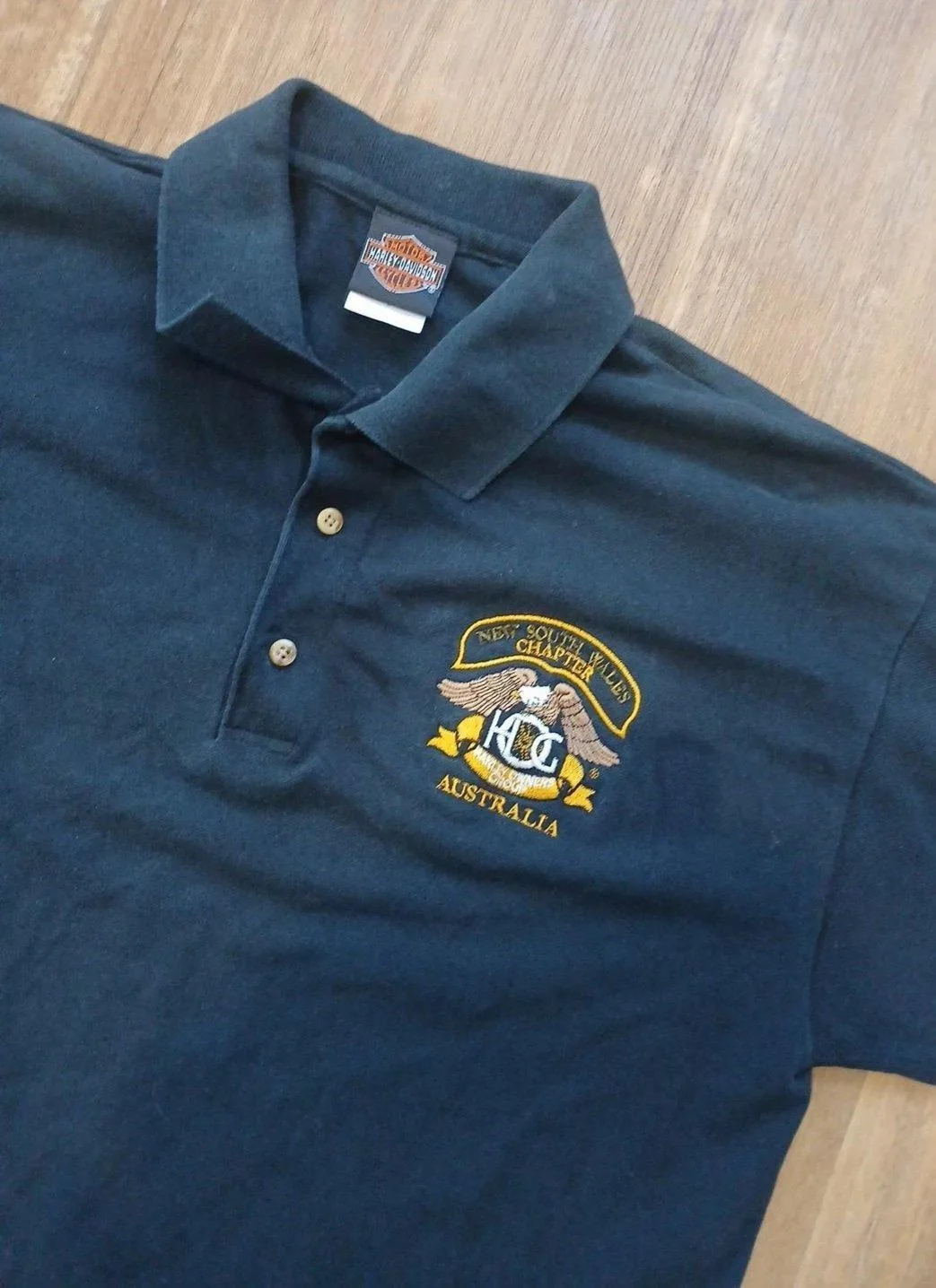 Vintage Harley-Davidson H.O.G. New South Wales Australia Polo Shirt — photo 2